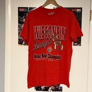Fruit of the Loom Red Wisconsin Rose Bowl Tee
